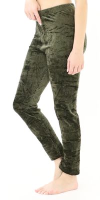 Velvet Olive Green Leggings