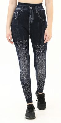 Jeggings with Flower Stones