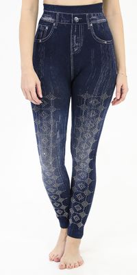 Jeggings with Shiny Diamond Shape Stones