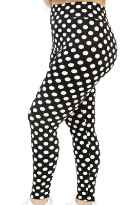 Plus Size Buttery-Soft High Waist Polka Dot Leggings