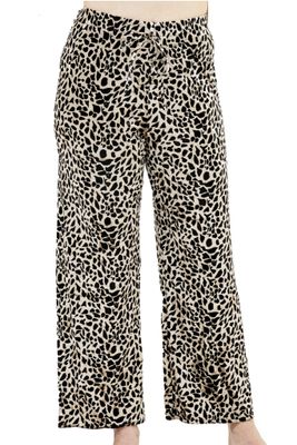 Velvet Shiny Leopard Pants for Winter