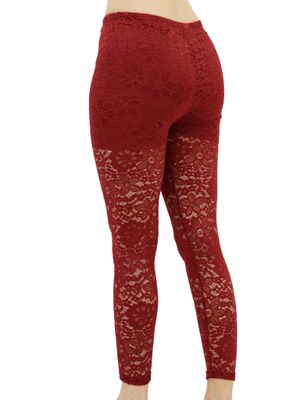 Lace Laser-cut Flower Artwork Leggings