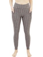 High Waist Push-Up Squad Scrunch Pink&Grey Leggings with Double Pockets