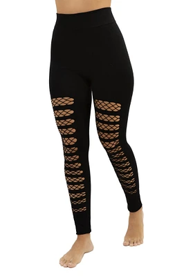 Seamless Energy Laser Cut Active Yoga Pants Black