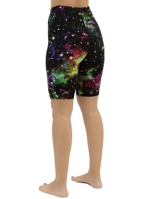 Buttery-Soft High-Waist Galaxy Biker Shorts