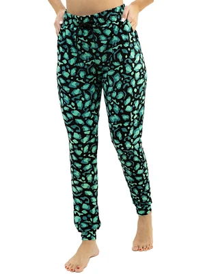 Buttery-Soft High Waist Animal Print Cores Joggers with Double Pockets