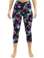 Buttery-Soft High-Waist Floral Capri Leggings