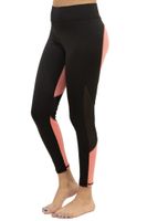 Black & Pink Heart Shaped Yoga Leggings