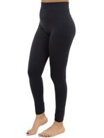 High-Waist Fleece Dark Grey Leggings For Winter