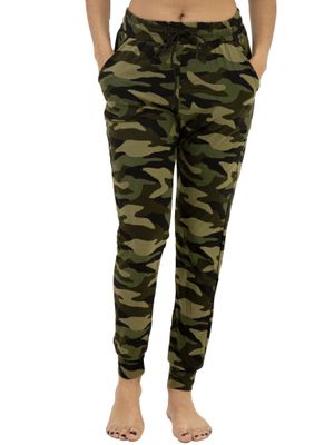 Buttery-Soft Drawstring Elastic Waist Camouflage Joggers Pants