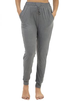 Buttery-Soft Drawstring Elastic Waist Solid Titanium Joggers Pants