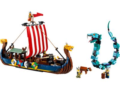 Le bateau viking et le serpent de Midgard