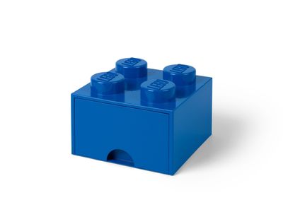 Brique bleue de rangement  tiroir 4 tenons