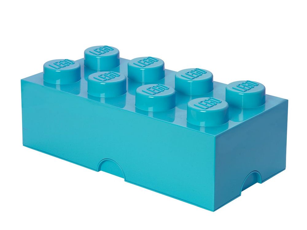 8-Stud Storage Brick Azure Blue
