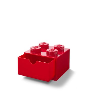 Brique 4tenons avec tiroir  rouge
