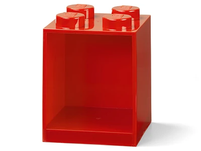 4-Stud Brick Shelf – Bright Red