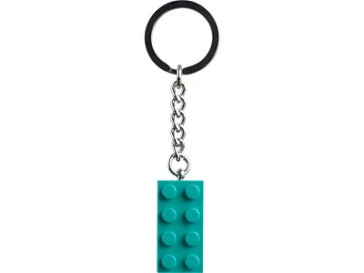 Bright Bluish Green 2x4 Stud Key Chain