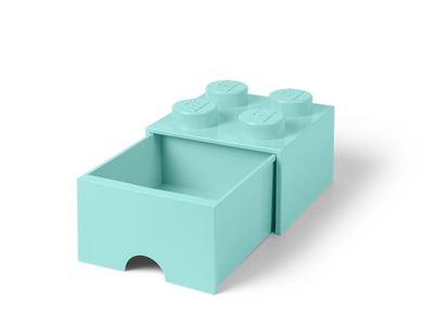 LEGO® 4-Stud Aqua Light Blue Storage Brick Drawer