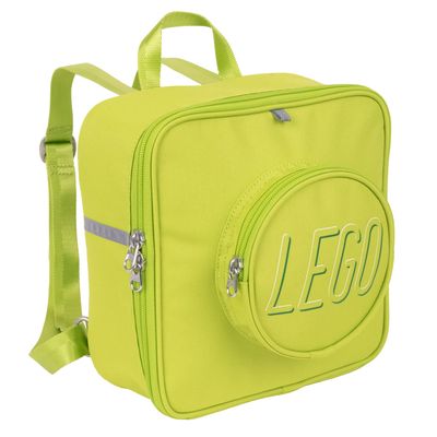 Petit sac  dos brique vert citron