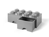 LEGO® 8-Stud Medium Stone Gray Storage Brick Drawer