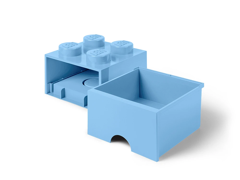 4-Stud Brick Drawer – Light Blue