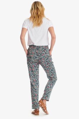 Pantalon Selena amande à motif floral
