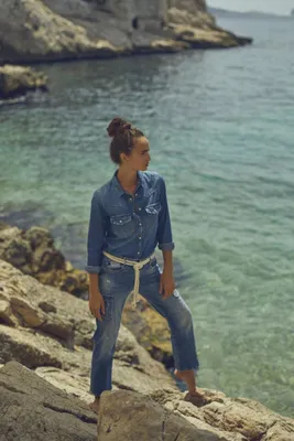 Chemise en jeans Juanita bleue