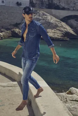 Chemise Juanito en jeans bleu