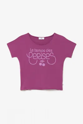 T-shirt Musgi violet imprimé