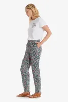 Pantalon Selena amande à motif floral