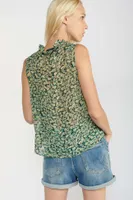 Top Kech à motif fleuri