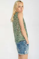 Top Kech à motif fleuri
