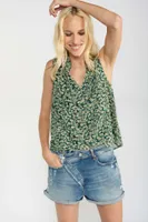 Top Kech à motif fleuri