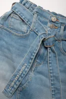 Jupe Vilar taille haute en jeans bleu clair