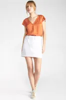 Jupe Alofi en jeans blanc à fermeture asymétrique