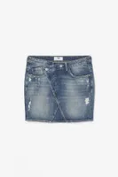 Jupe Alofi en jeans bleu à fermeture asymétrique
