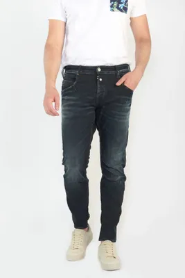 Dalvik 900/3 tapered arqué destroy jeans bleu-noir N°1
