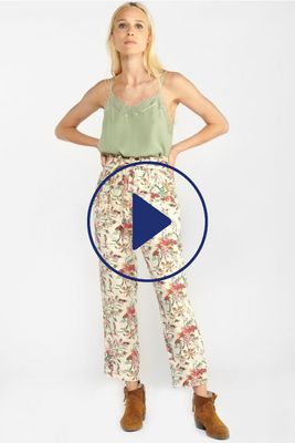 Pantalon Merida à motif tropical