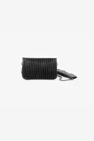 Mini sac à bandoulière Jade noir plissé