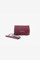 Mini sac à bandoulière Jade bordeaux plissé