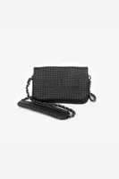 Mini sac à bandoulière Jade noir clouté