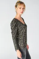 Blouse Preston noire et dorée