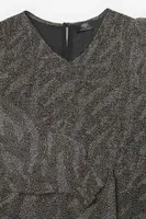 Robe Berenigi noire à motif animalier