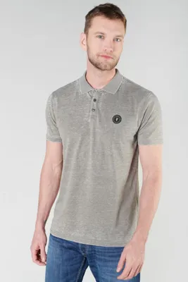 Polo Brety kaki gris chiné