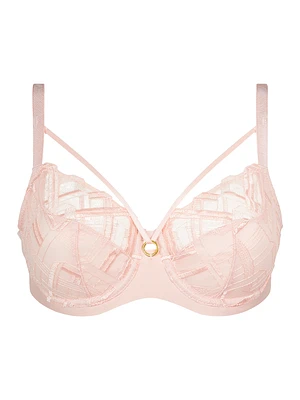 Graphic support bra with underwire
