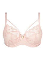 Graphic support bra with underwire