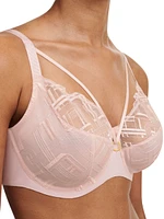 Graphic support bra with underwire