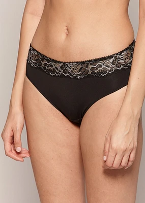 Culotte échancrée dentelle 2 tons (3 pour 36$)