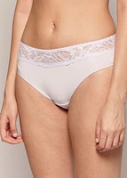 Culotte échancrée dentelle 2 tons (3 pour 36$)