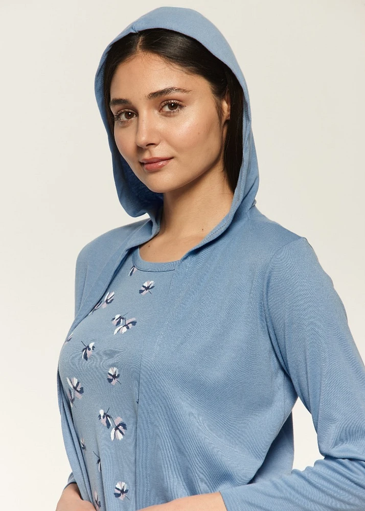 Ensemble pyjama trois pièce avec fleurs
